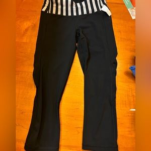 Lululemon black Capri - size small - grey & black waist band